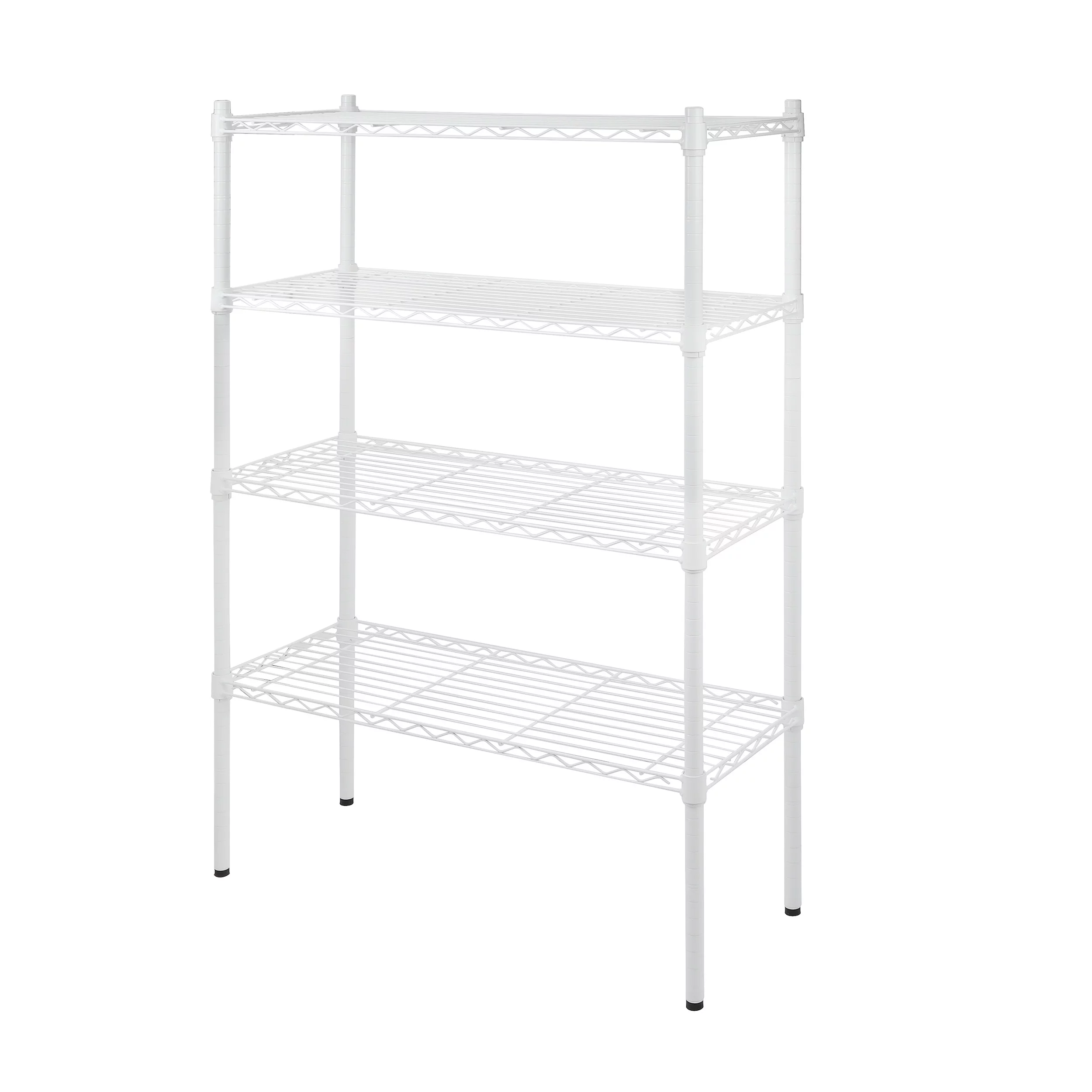 Hyper Tough 4-Tier Wire Shelf Unit, White, Garage Storage, Storage Rack, Adult - Cheap Fitting