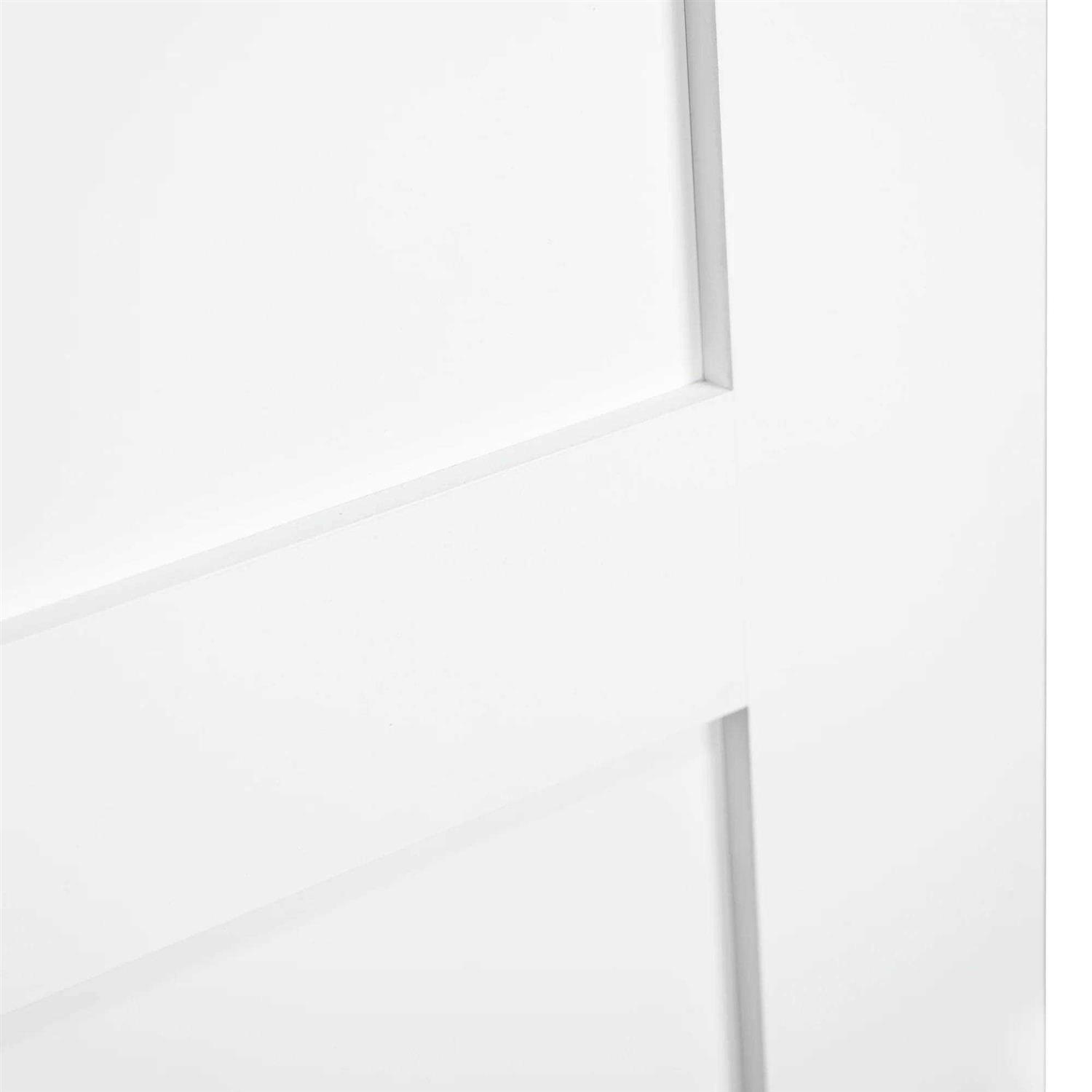 Kimberly Bay 80 in. White 1+2 Panel Shaker Solid Core Pine Interior Door Slab - Cheap Fitting