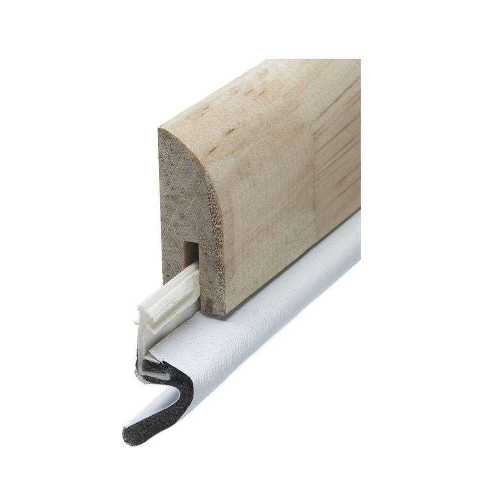 White Vinyl/Wood Door Stop Set by Frost King - Cheap Fitting