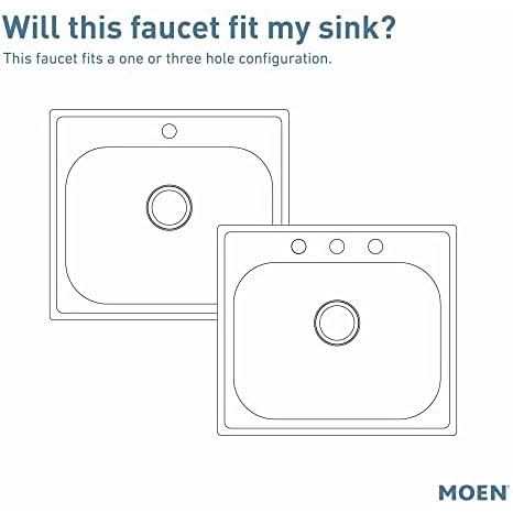 Moen 7402BL Riley Single Handle High Arc Pull Down Kitchen Faucet - Cheap Fitting