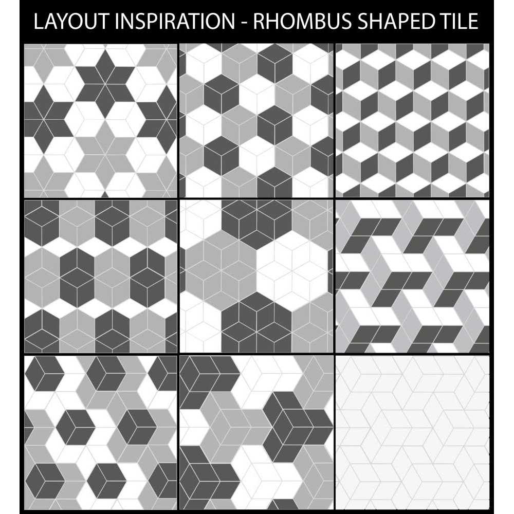 Merola Tile Rhombus White 5-1/2 in. x 9-1/2 in. Porcelain Floor and Wall Tile - Cheap Fitting