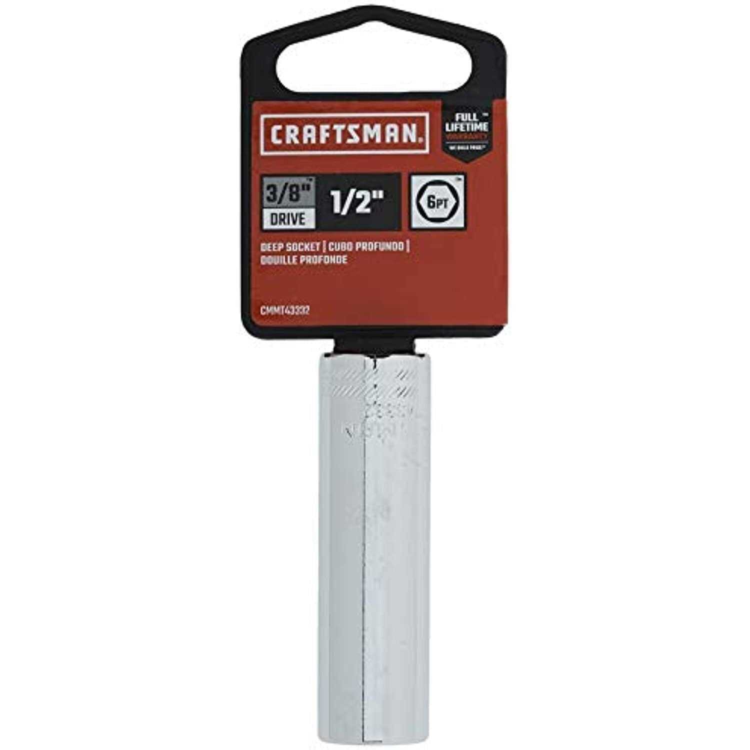 Craftsman Standard 3/8-in Drive 6-Point 1/2-in Deep Socket - Cheap Fitting