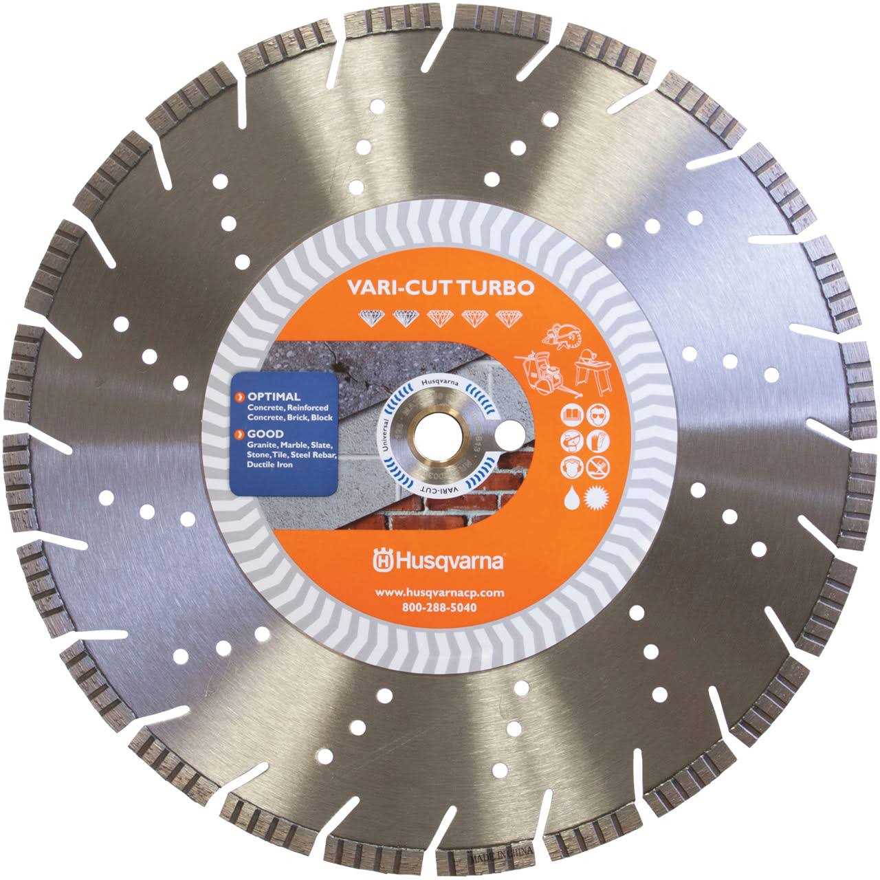 Husqvarna Vari-Cut Turbo 14 in. Dia. x 1 in. Diamond Saw Blade Segmented Vari-Cut S35 14 - Cheap Fitting