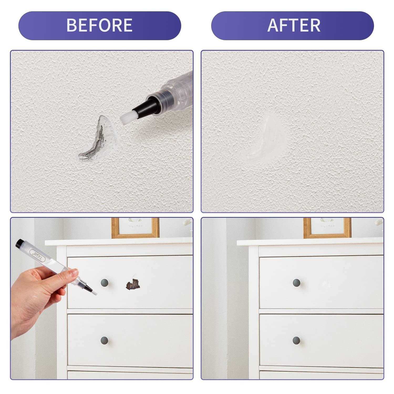 TiGilt Touch Up Paint Pens 3-Pack Refillable Paint Brush Pens for Walls Furniture Drywall Cabinet Wood Countertop Window Door Small Brushes Repair - Cheap Fitting