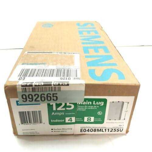 Siemens E0408ML1125SU 125 Amp Main Lug Load Center - Cheap Fitting