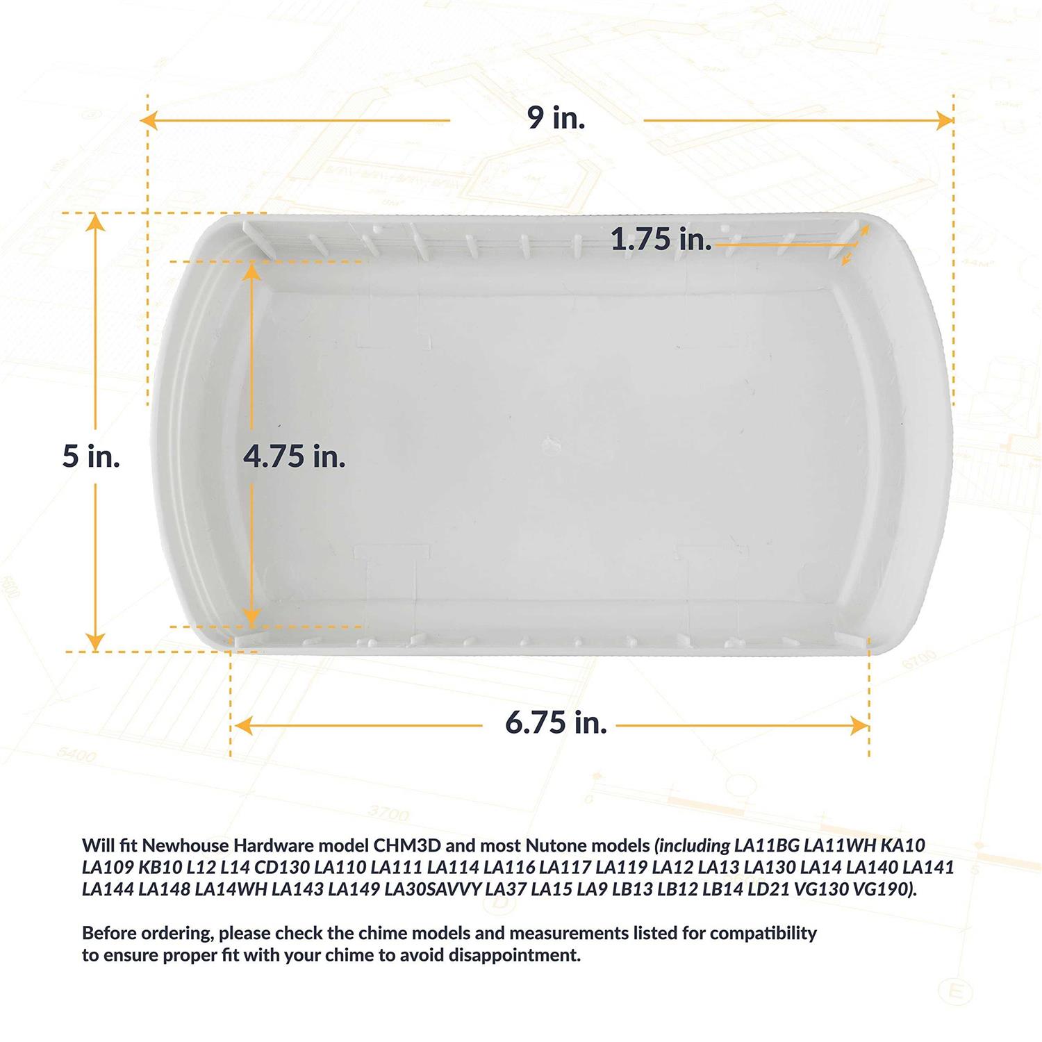 Newhouse Hardware CHIMECOVER2 Door Chime Cover Only - Cheap Fitting