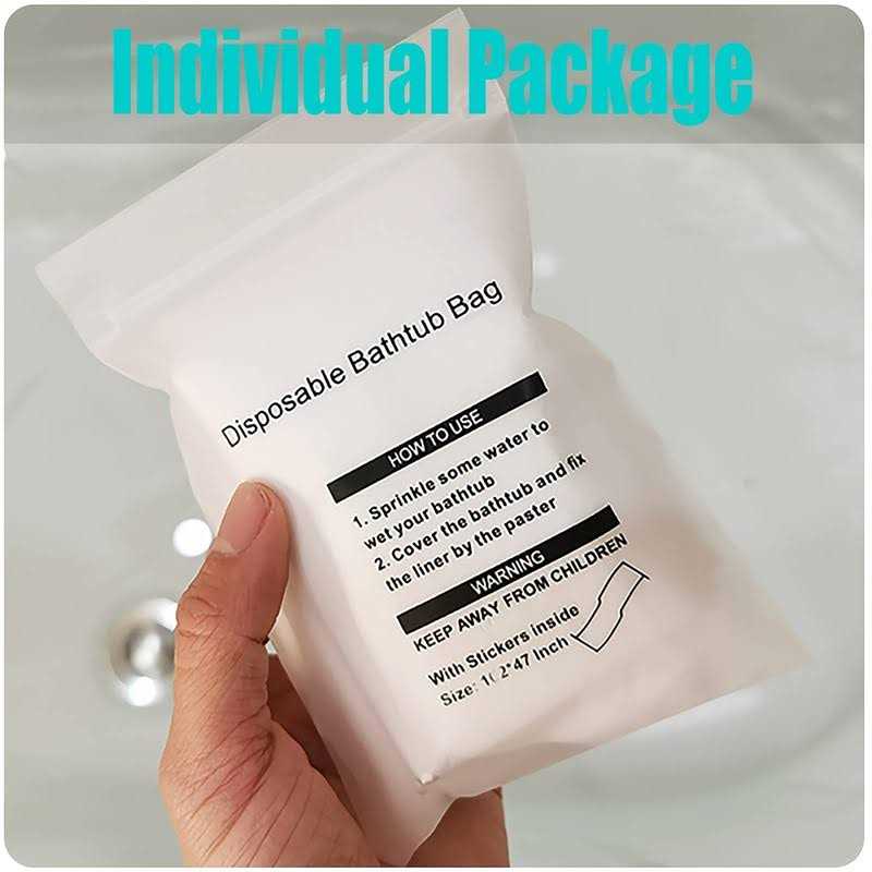 12 Pcs Bathtub Cover, Individual Pack Bathtub Liner Large Disposable Bathtub Covers Liner Bag for Travel and Household - Cheap Fitting