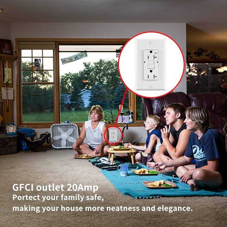 GFCI Outlet 20Amps Weather-Resistant Tamper-Resistant Self-Test Receptacles Copper Clip - Cheap Fitting