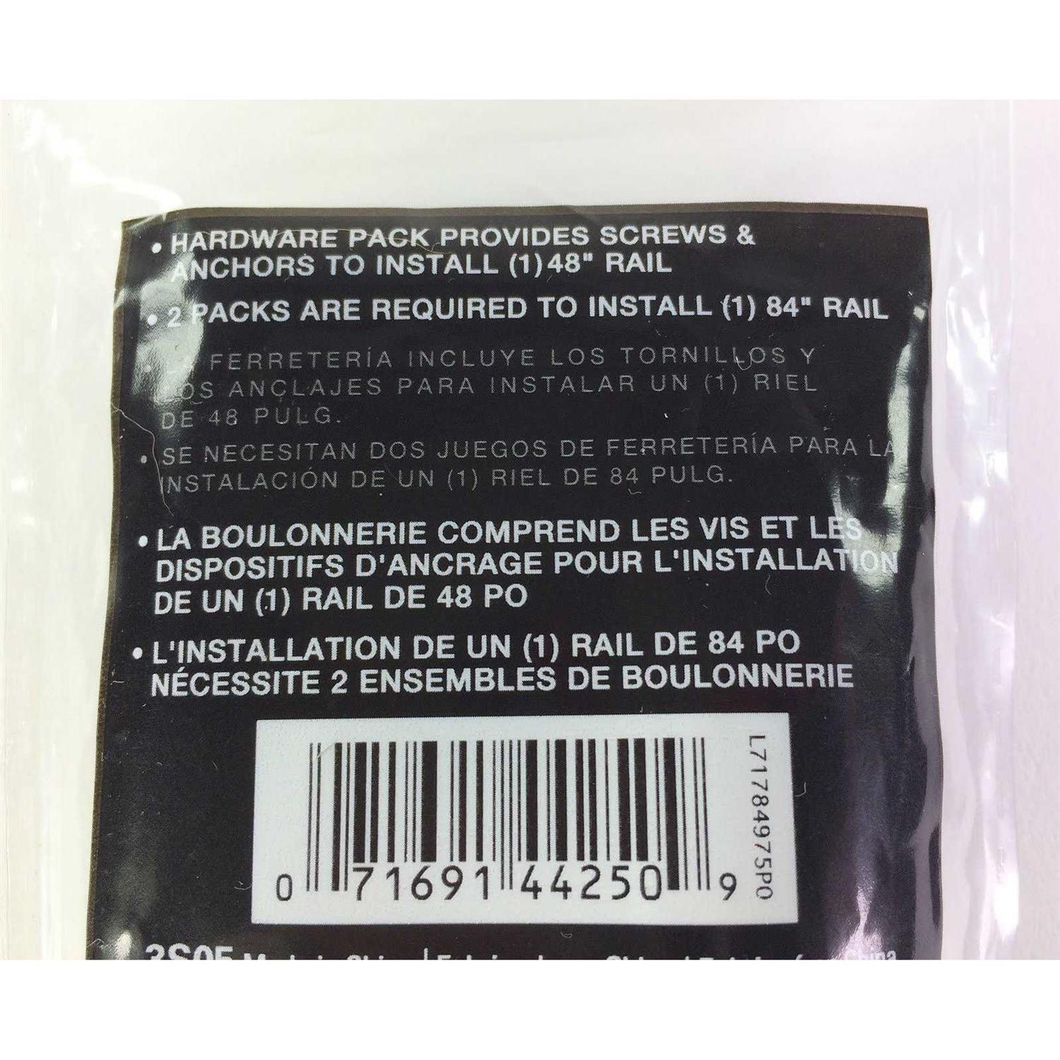 Rubbermaid FastTrack Garage Rail Hardware Pack - Cheap Fitting