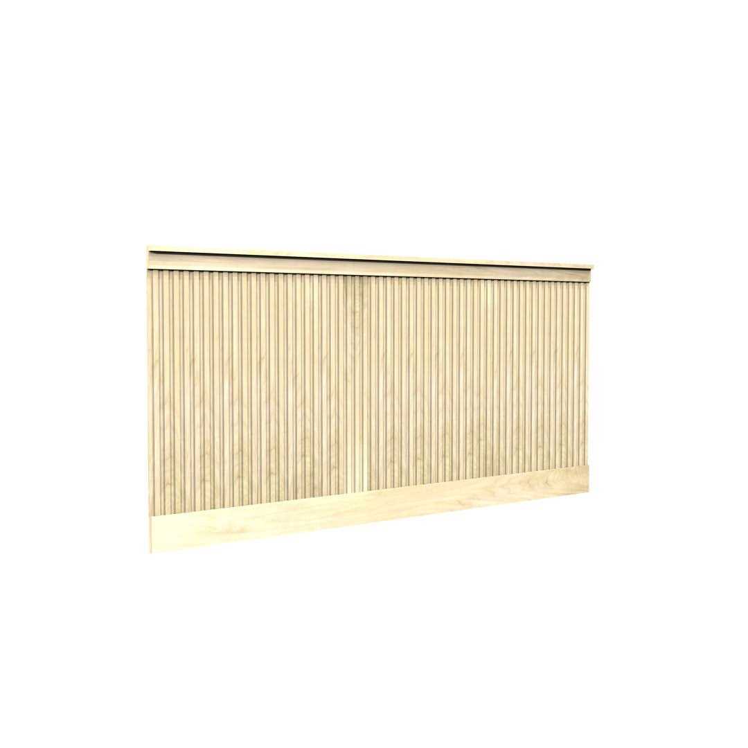 Ornamental Mouldings .75 in. D x 94.5 in. L Unfinished Aspen Wood Kessler Wainscot Kit Panel Moulding - Cheap Fitting