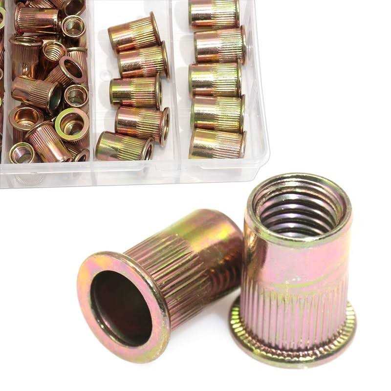 Eilxmag 400pcs Sae & Metric Rivet Nut Kit Carbon Steel Rivnut Threaded Inserts Assortment Set Nutserts - Cheap Fitting