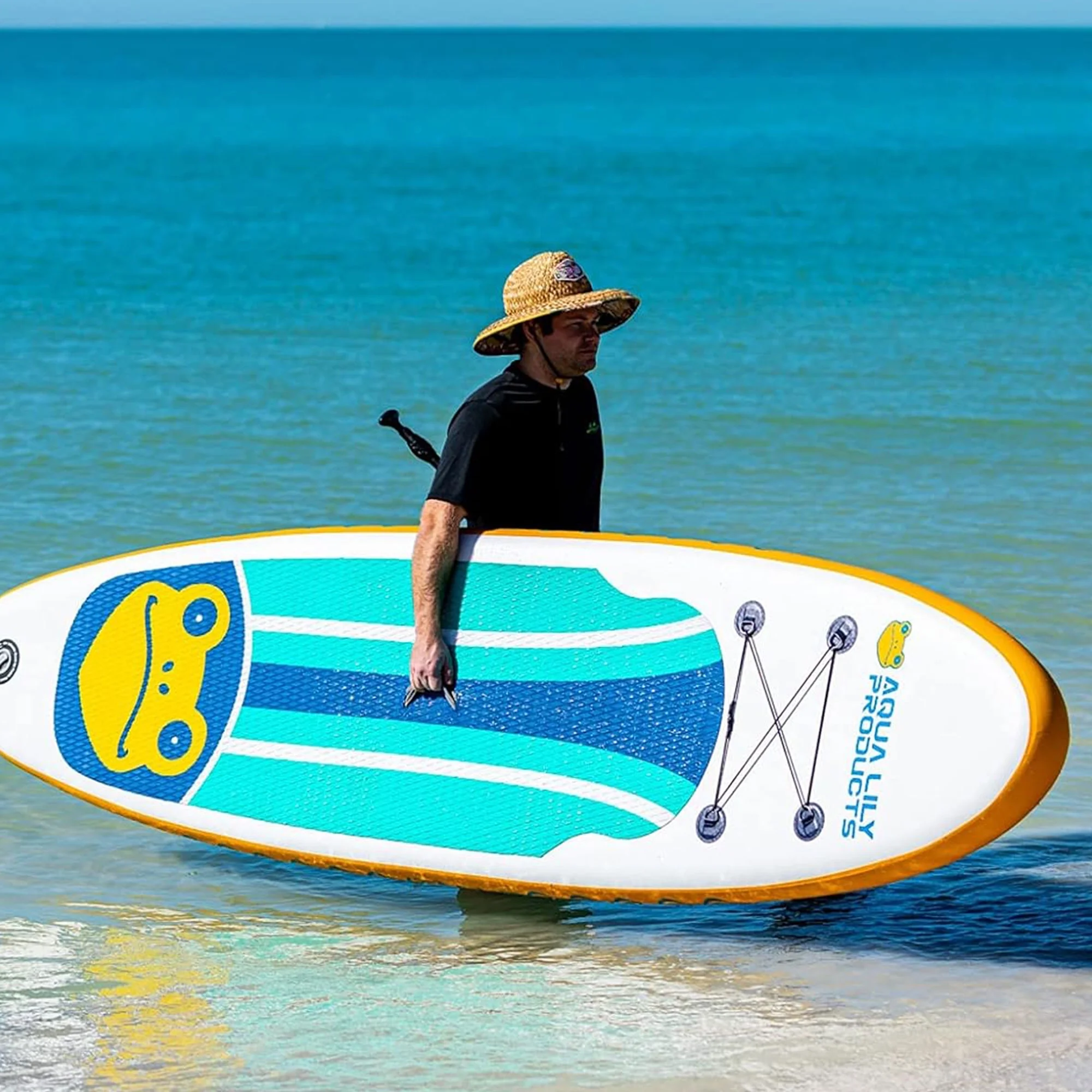 Aqua Lily Pad Premium Inflatable Stand Up Paddle Board w/Accessories & Bag - Cheap Fitting