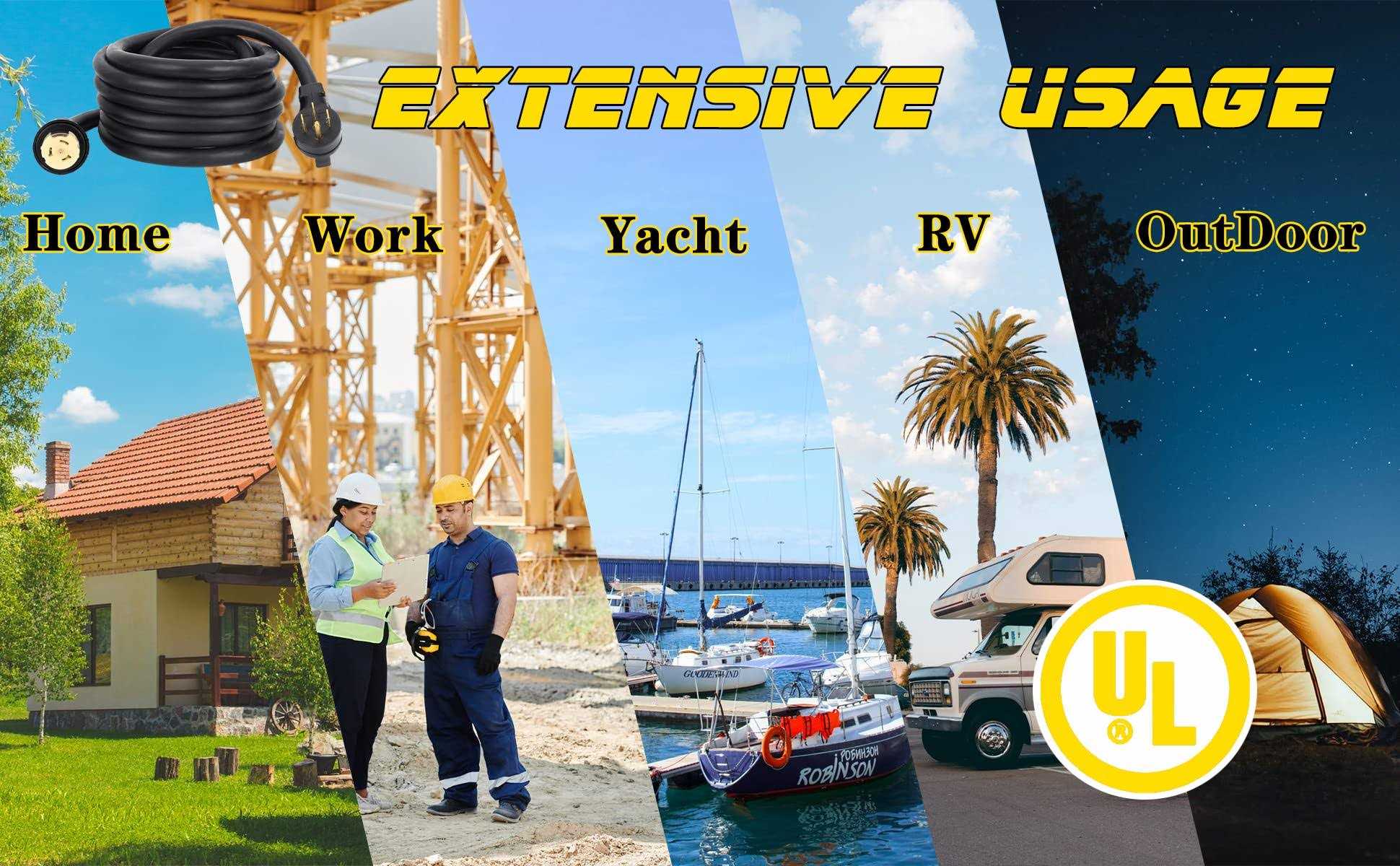 S7 50 Amp Generator Extension Cord STW + Power Cord N14-50P & SS2-50R & CS6364 Twist Lock - Cheap Fitting