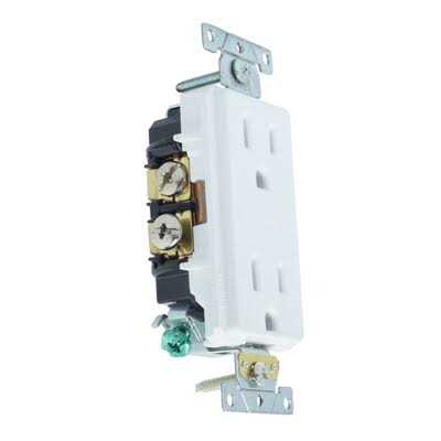 Leviton 16252-W Decora Plus Duplex Receptacle - Cheap Fitting