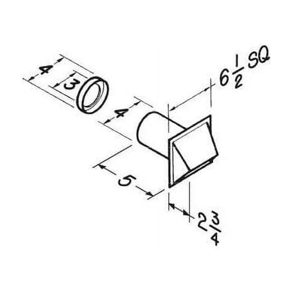 Broan-NuTone 885AL Wall Cap - Cheap Fitting