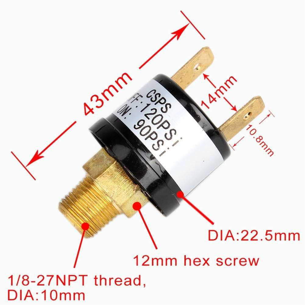 YUSHVN heavy duty 90-120 psi pressure control switch valve for air compressor - Cheap Fitting