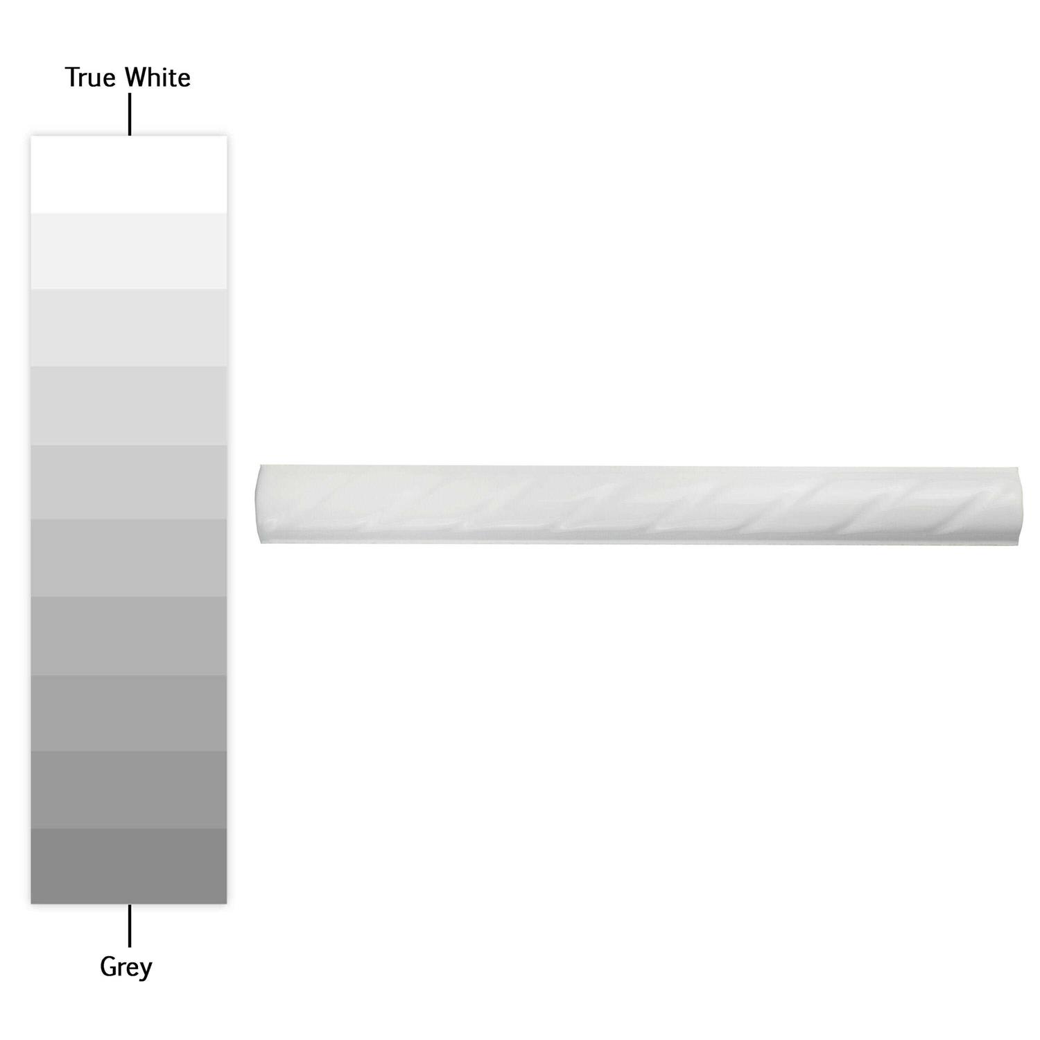 Merola Tile White Rope 1 x 9.75 Ceramic Pencil Wall Trim Tile - Cheap Fitting