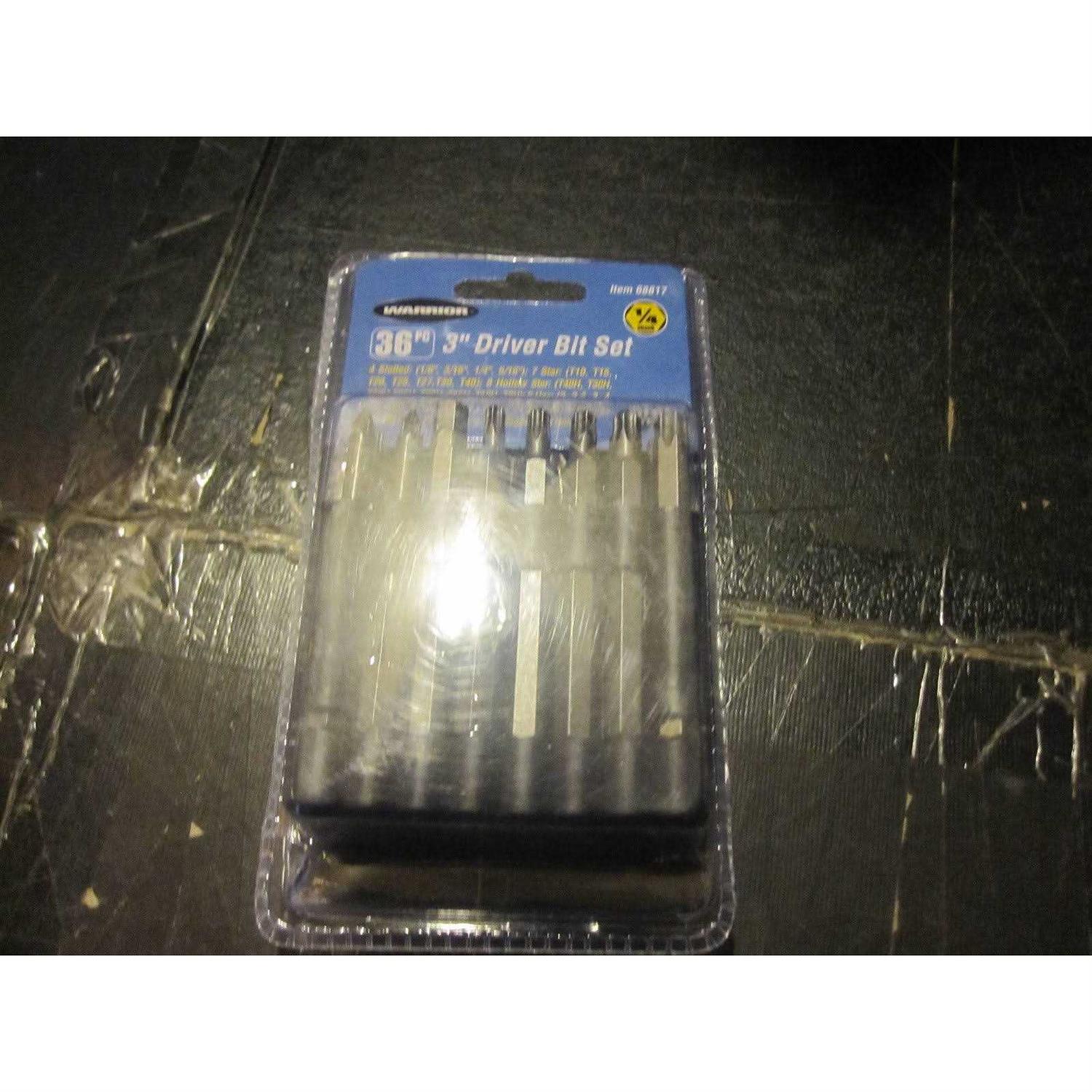 Warrior 36 Piece 3 inch Screwdriver Bit Set with Storage Case - Cheap Fitting