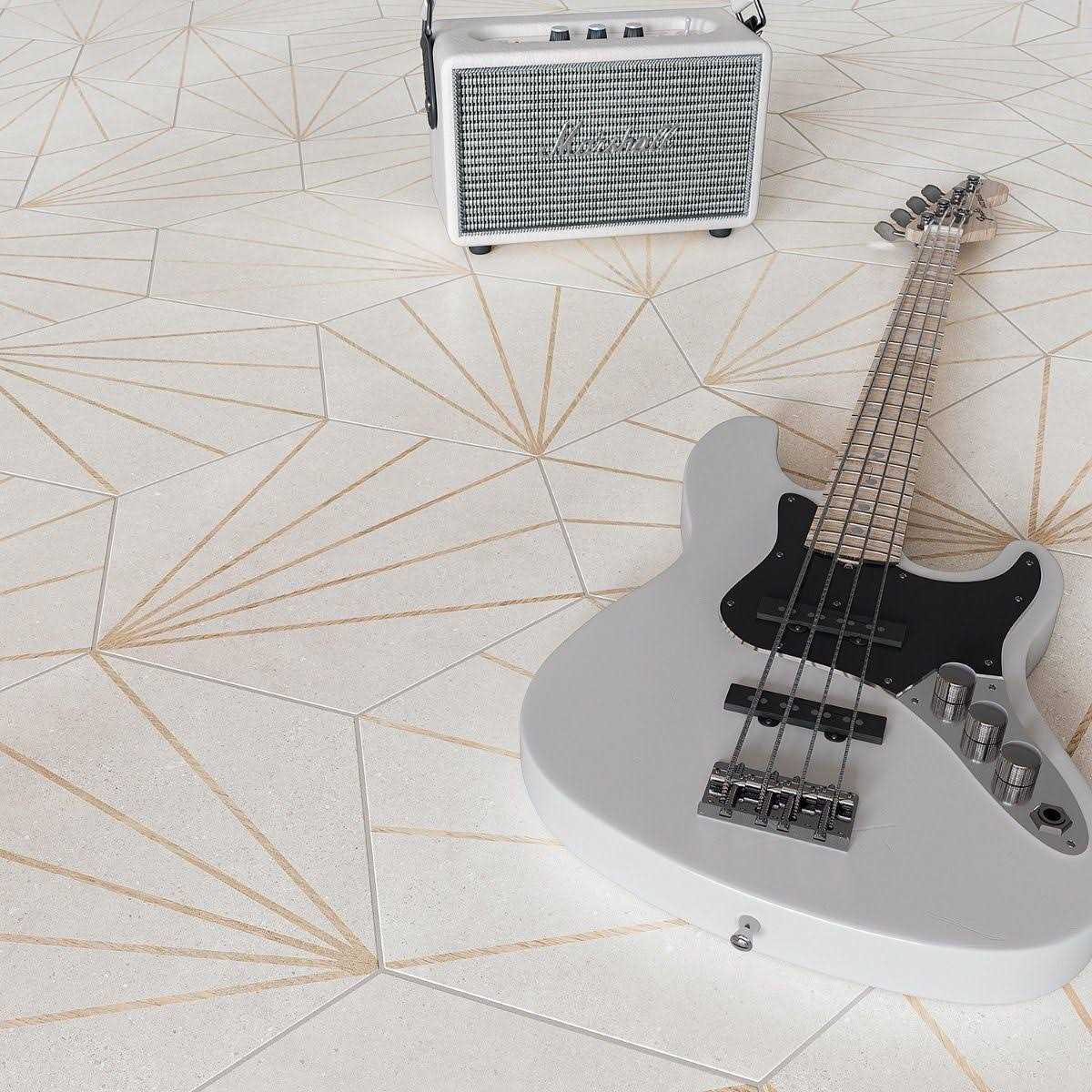 Ivy Hill Tile Klyda Beams 12.6 in. x 14.5 in. Matte Hexagon Porcelain Floor and Wall Tile - Cheap Fitting