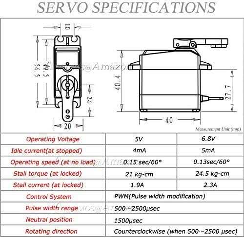 ANNIMOS 25KG Digital Servo Full Metal Gear High Torque Waterproof for RC Car Crawler Robot Control Angle 270° - Cheap Fitting