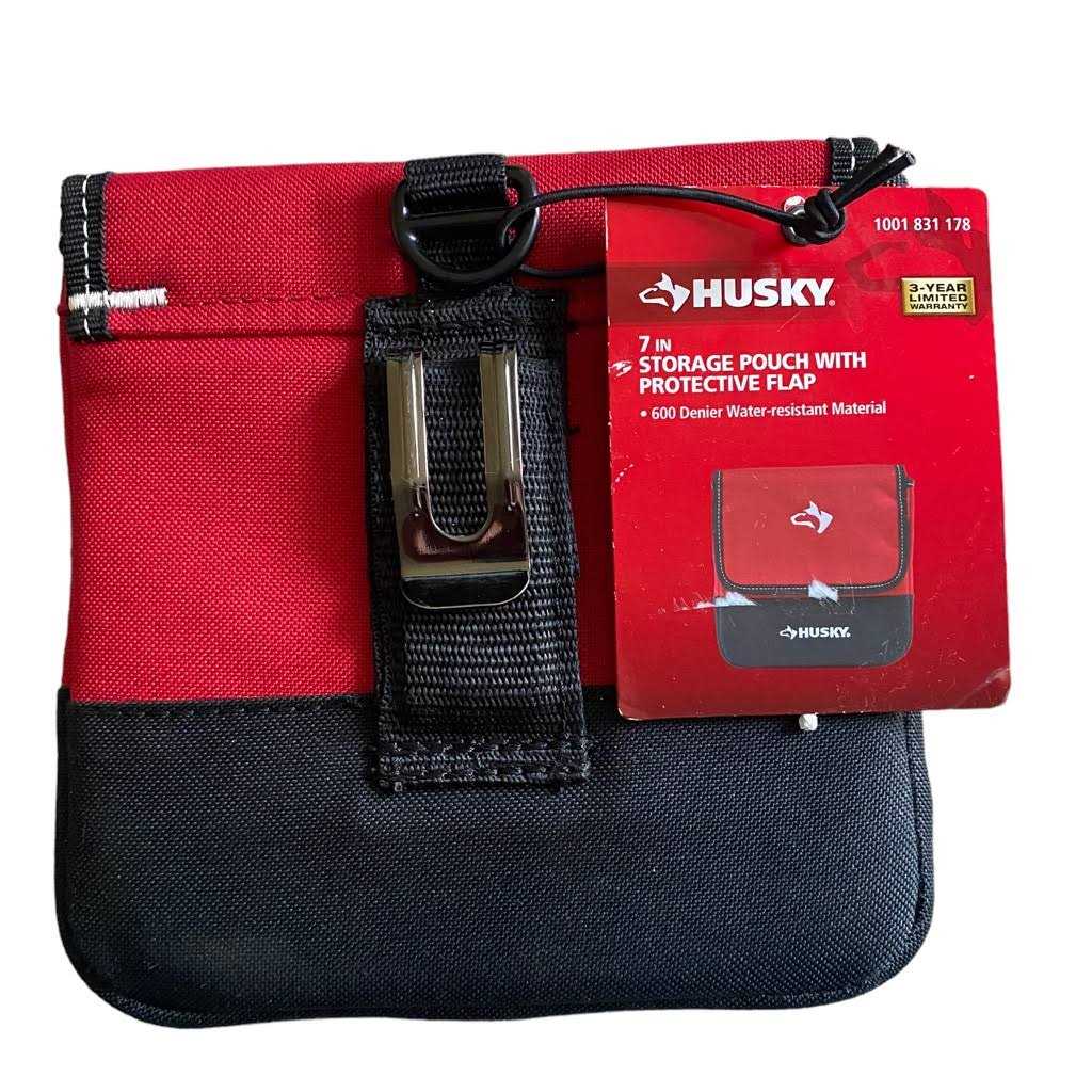 Husky 24 in. 13-Pocket Black Canvas Tool Work Apron - Cheap Fitting