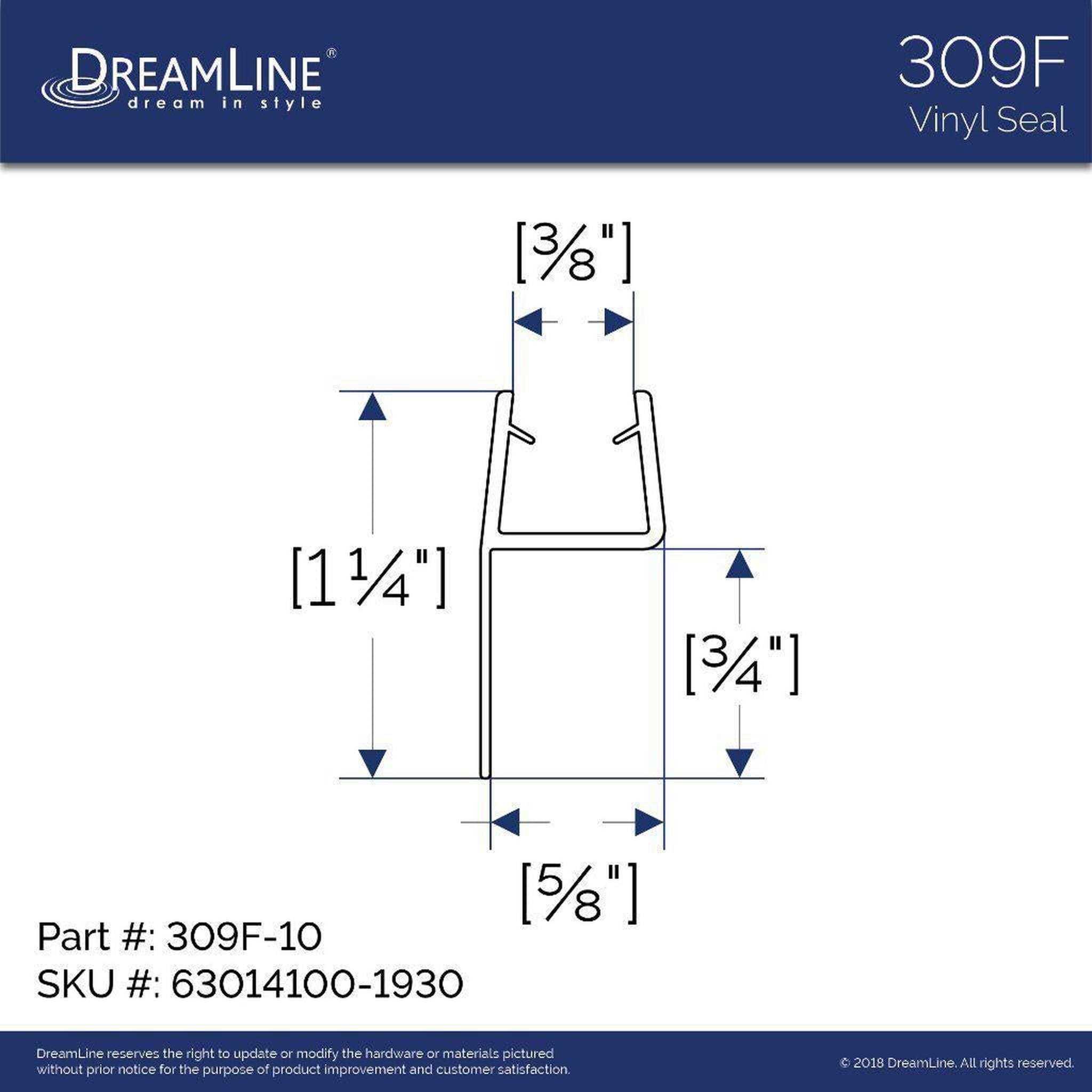 DreamLine Vinyl Seal Door Sweep - Cheap Fitting