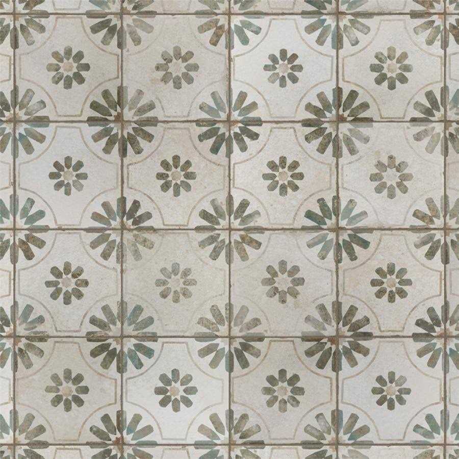 Affinity Tile Kings Blume Sage Ceramic Floor and Wall Tile - Cheap Fitting