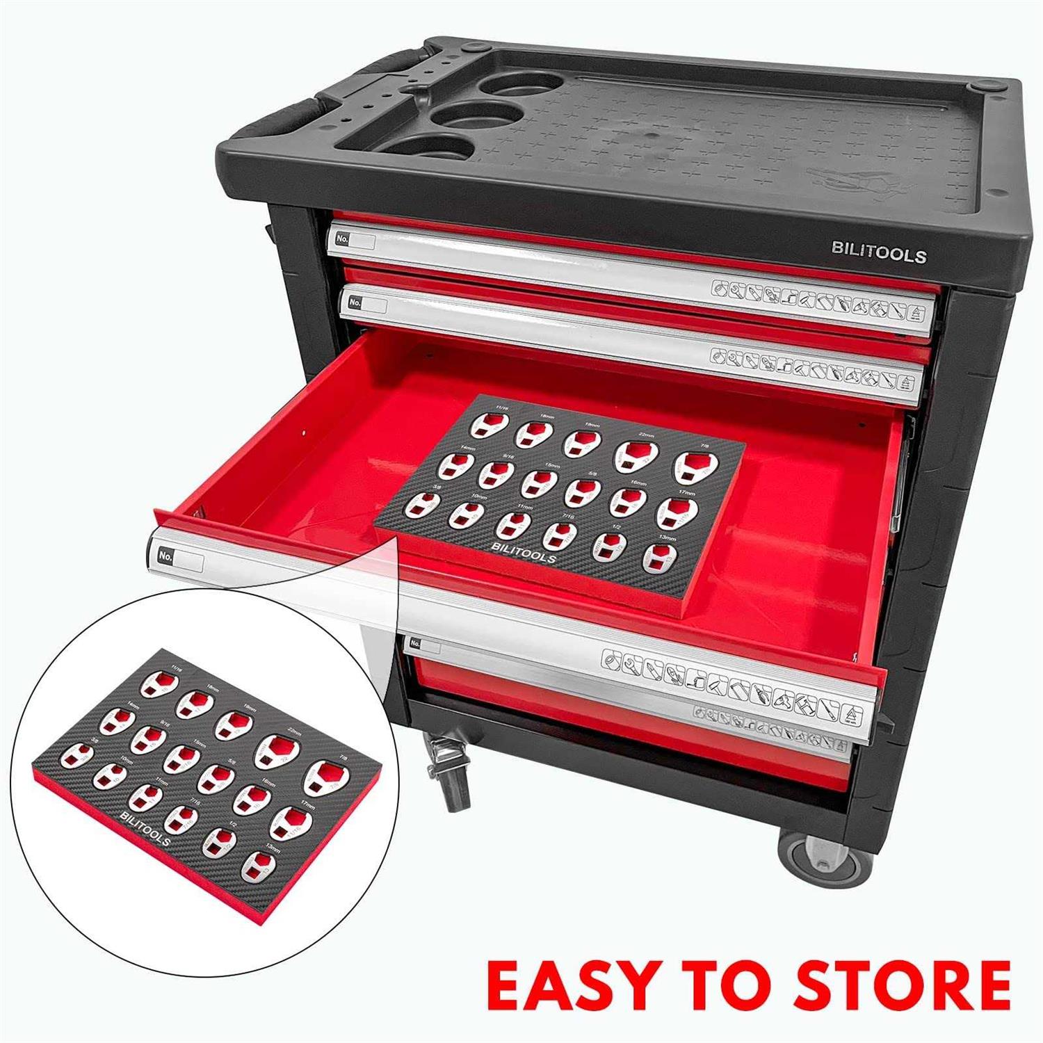 BILITOOLS Crows Foot Wrench Set 3/8 Drive Crowfoot Flare Nut Cr-V Metric 10-22mm & SAE 3/8-7/8 - Cheap Fitting