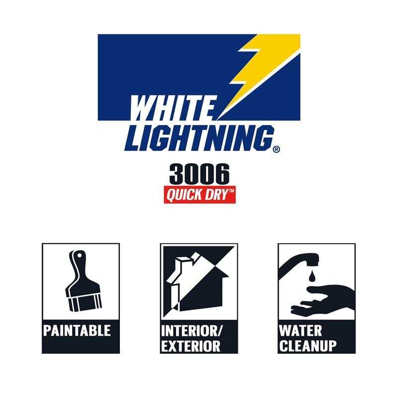 White Lightning 3006 Quick Dry White Paintable Latex Caulk - Cheap Fitting