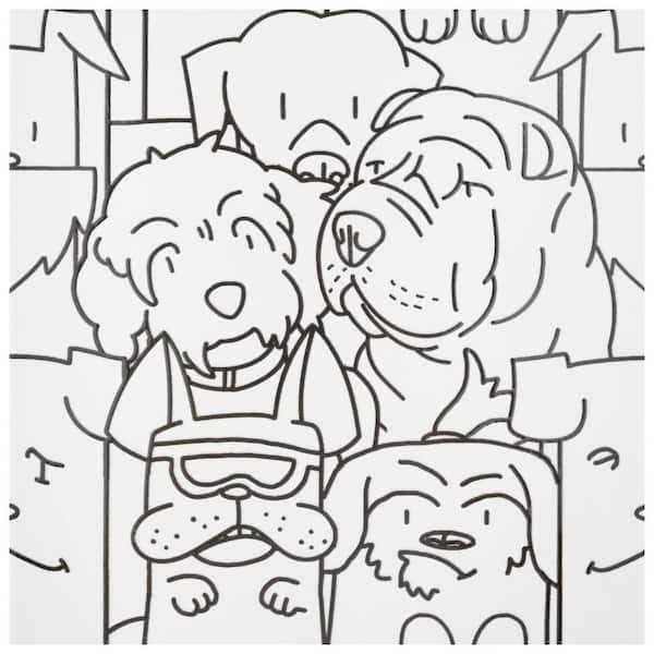 Merola Tile Oh My Dog 9-3/4 x 9-3/4 Porcelain Floor and Wall Tile - Cheap Fitting