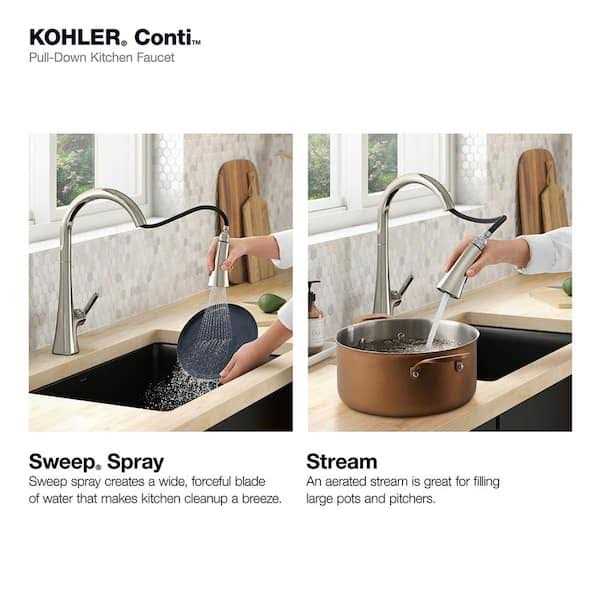 KOHLER Conti Single Handle Pull Down Sprayer Kitchen Faucet - Cheap Fitting