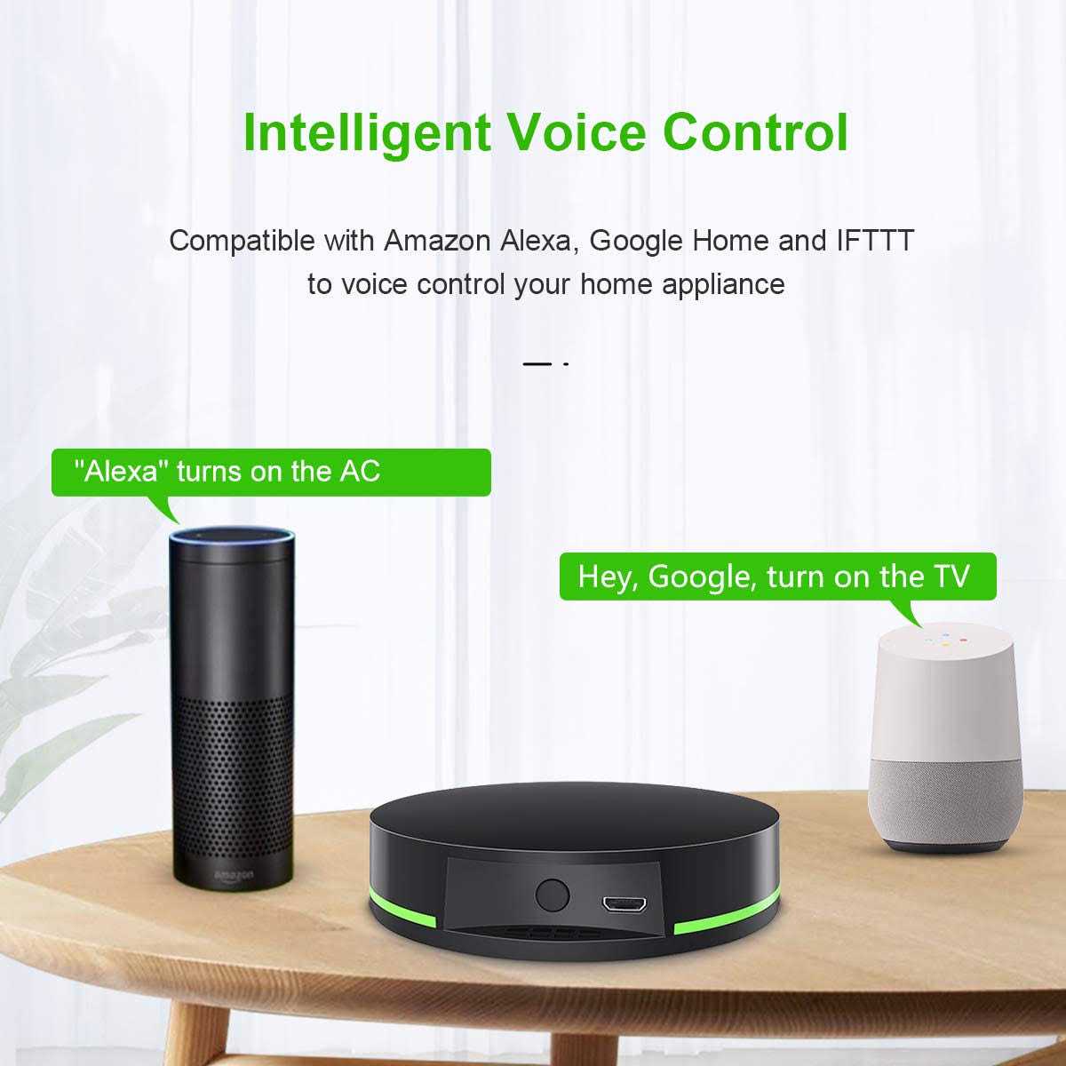 Smart IR Remote Control Hub WiFi Infrared Universal Remote Control IR Blaster Smart Home Automation Compatible with Alexa Google Home - Cheap Fitting