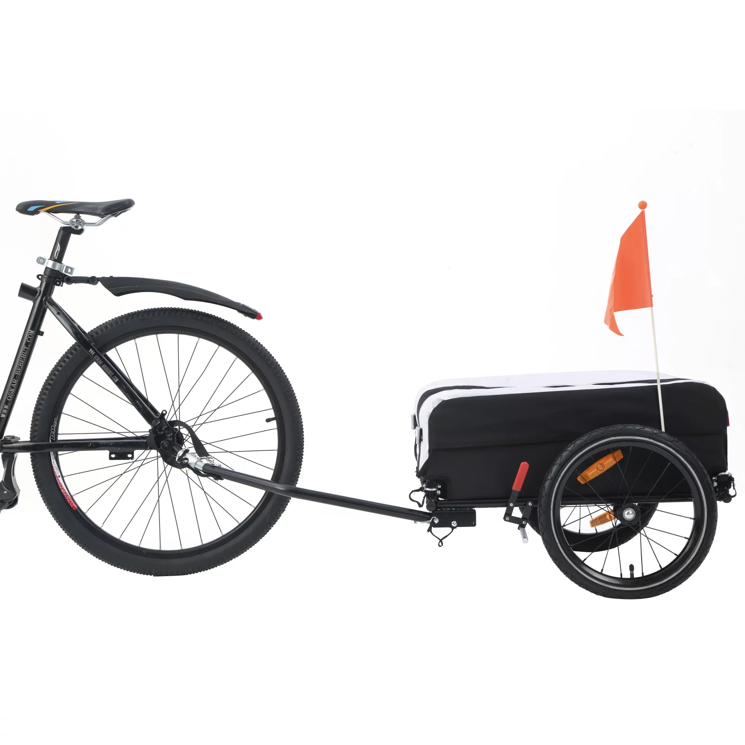 Bike Cargo Trailer, Bike Luggage Wagon Trailer with Removable Water Resistant Cover, Folding Frame Quick Release 16 Wheels - Cheap Fitting
