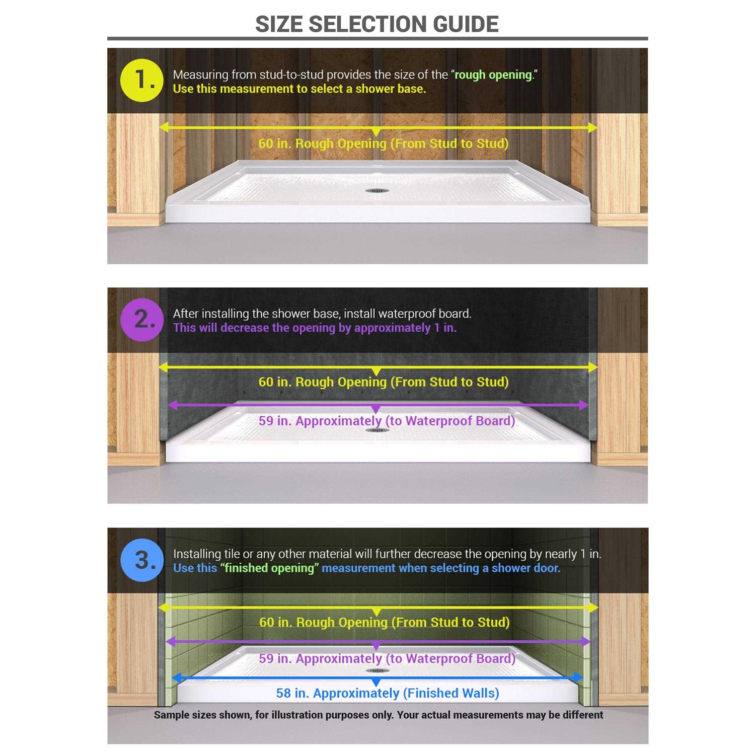 DreamLine Aqua Uno 56-60 in. W x 30 in. D x 58 in. H Frameless Hinged Tub Door with Return Panel SHDR-3534586-RT-01 - Cheap Fitting