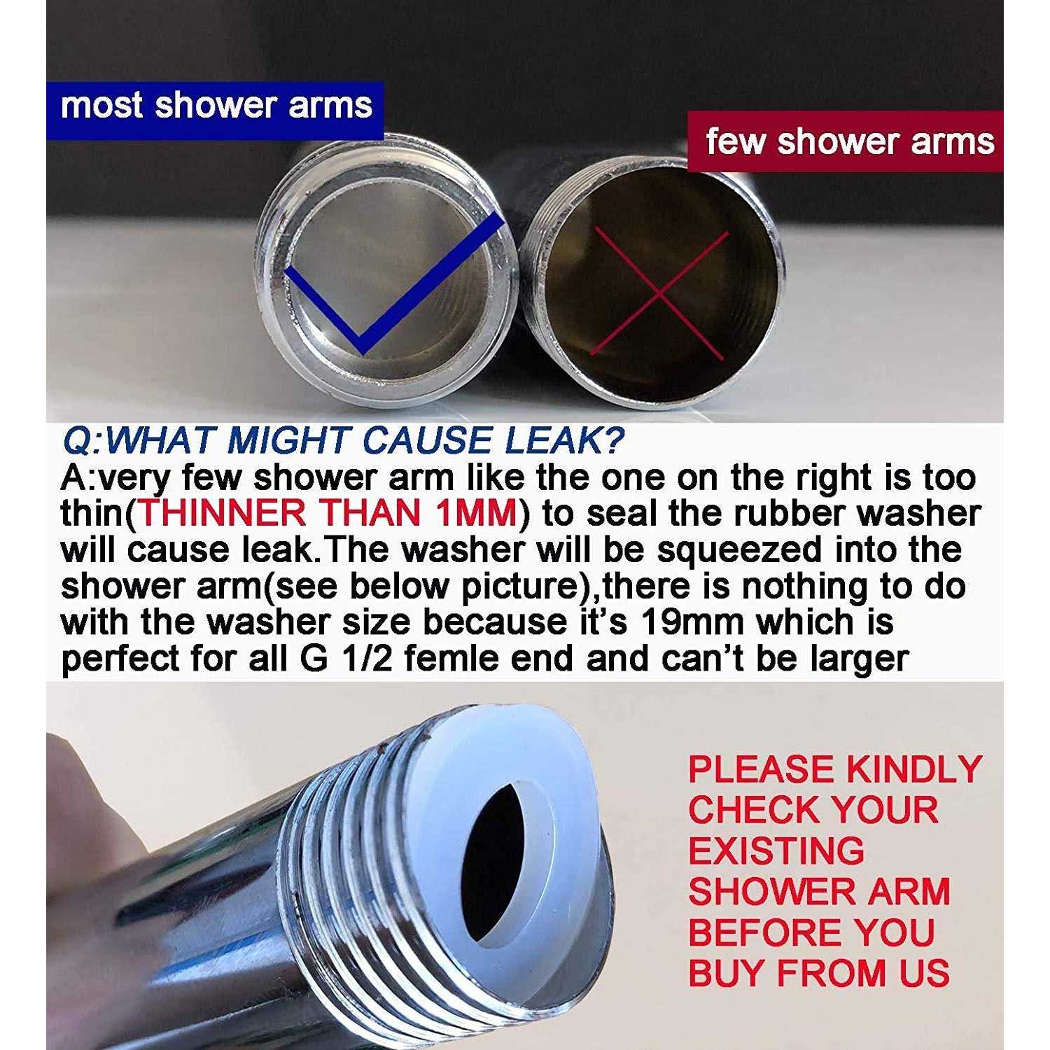 Missmin Elbow Adapter for Shower Head - Cheap Fitting
