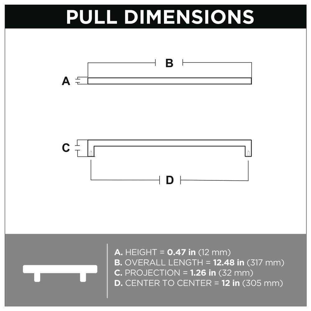 Liberty Modern Square 12 in. Matte Black Cabinet Drawer Open Back Design	Liberty Modern Square 12 in. Matte Black Cabinet Drawer Open Back Design - Cheap Fitting