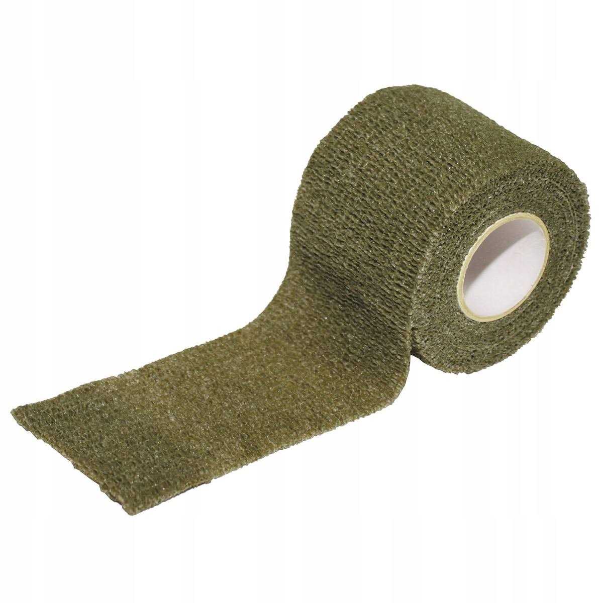 MFH Fabric Self Adhesive Camo Tape 5cm x 4.5m OD Green - Cheap Fitting