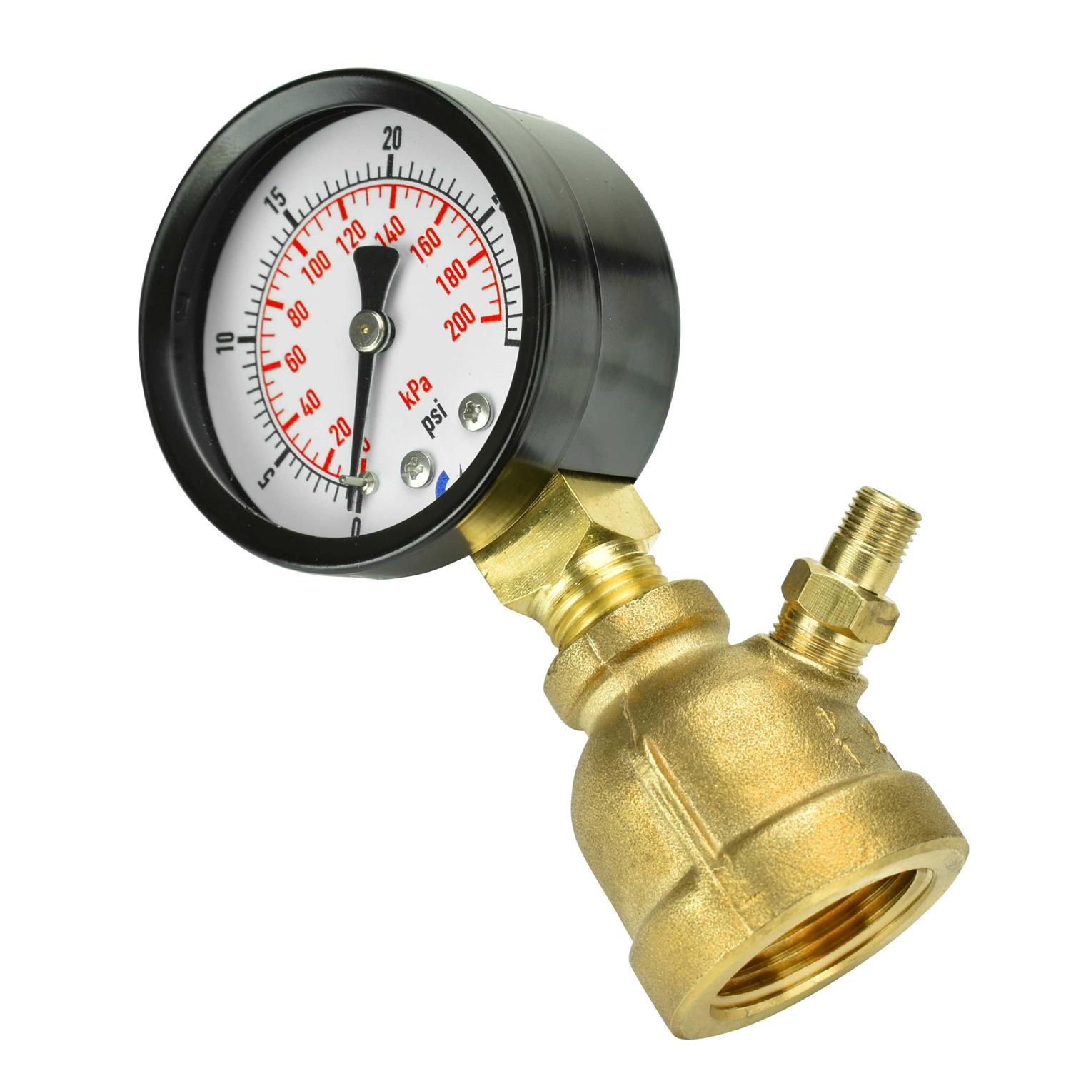 CARBO Instruments Gas Test Pressure Gauge PSI kPa - Cheap Fitting