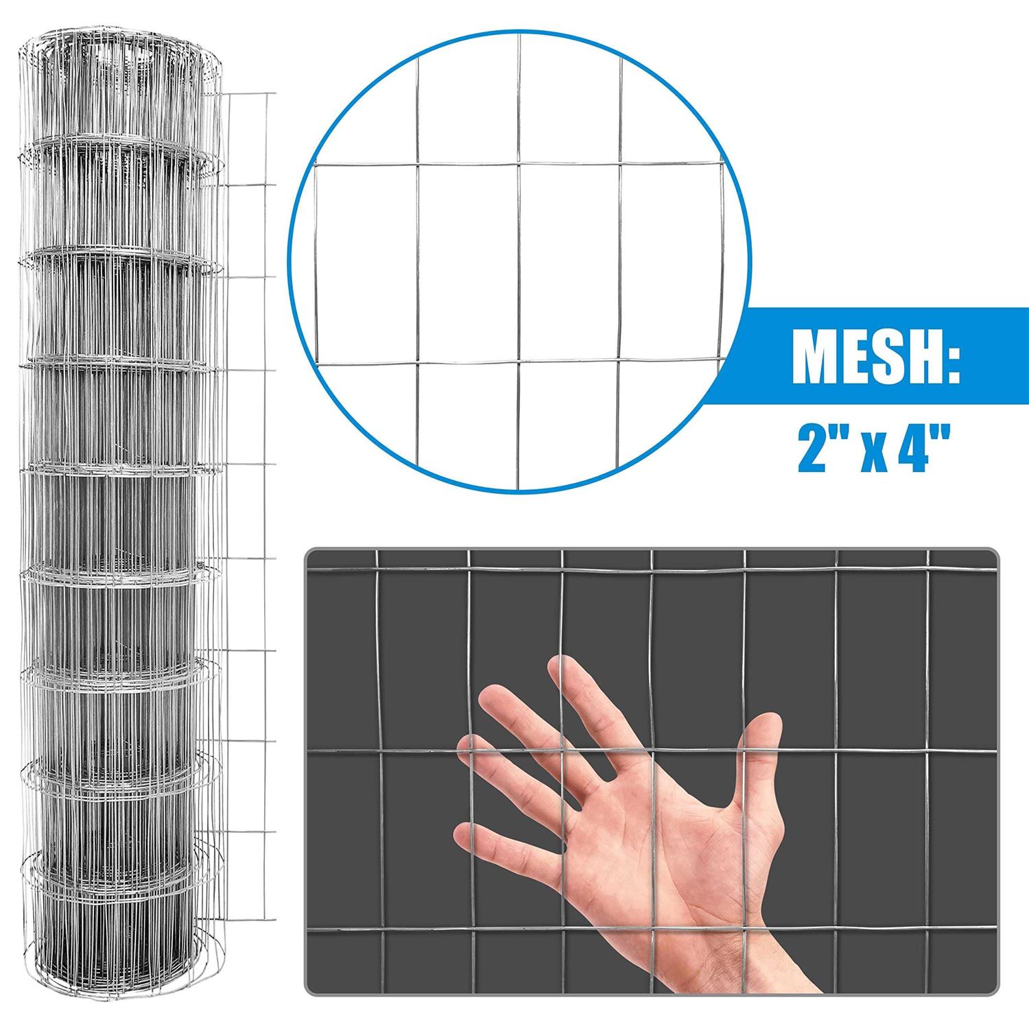 Fencer Wire 14 Gauge Galvanized Welded Wire Mesh Size 2 Inch By 4 Inch - Cheap Fitting