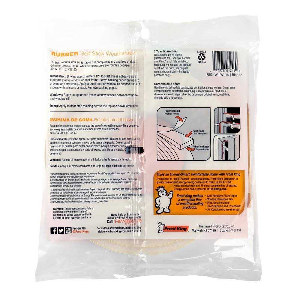 Frost King Sponge Rubber Foam Tape - Cheap Fitting