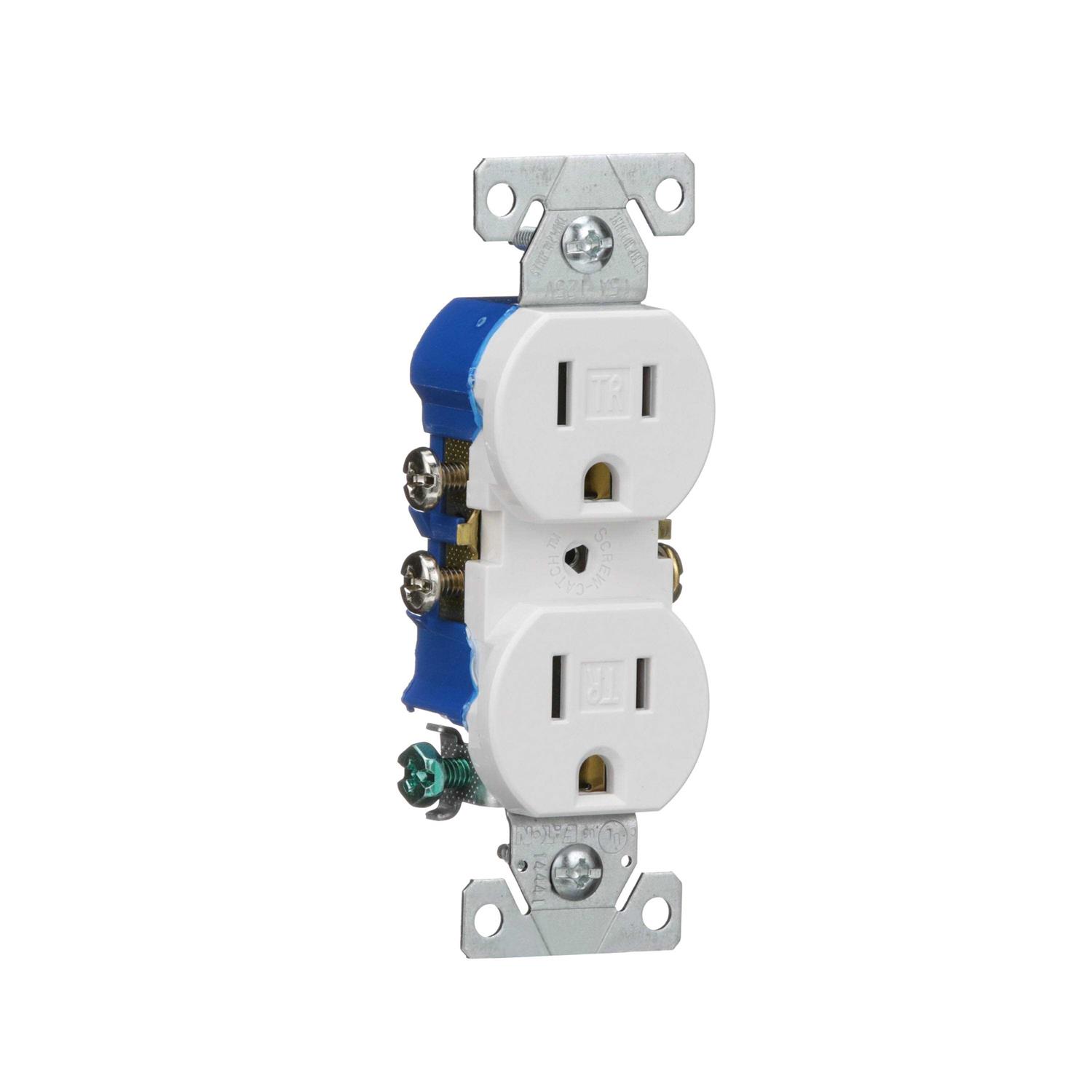 Eaton 15 Amp Duplex Tamper Resistant Residential Outlet - Cheap Fitting