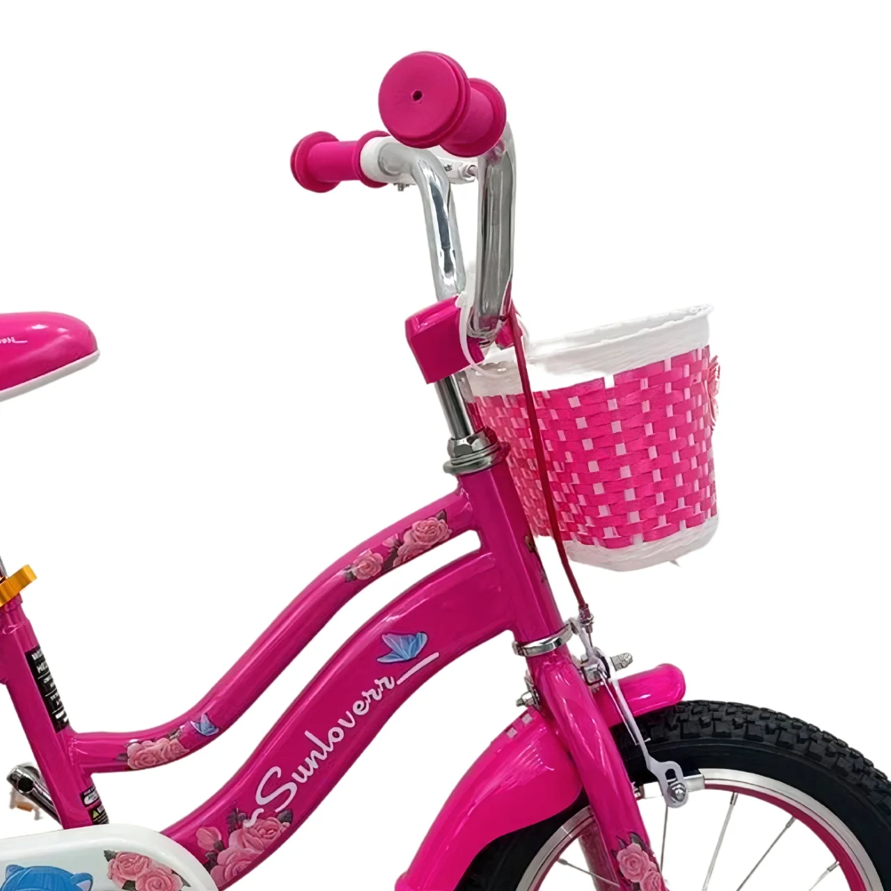 SUNLOVERR Pink Dreams Girls Bike for Toddlers and Kids Ages 3-5 Years Old, 12 Inch Kids Bike with Training Wheels & Basket - Cheap Fitting