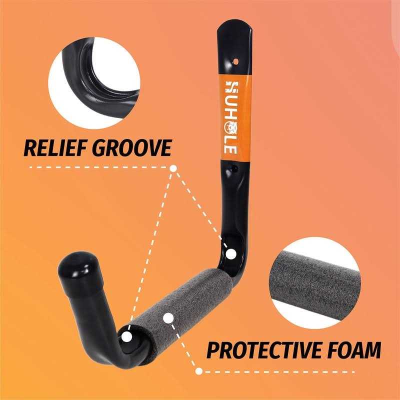 HUHOLE Heavy Duty Garage Ladder Hooks Wall Mount Ladder Hangers with 9.8 Jumbo Arm - Cheap Fitting