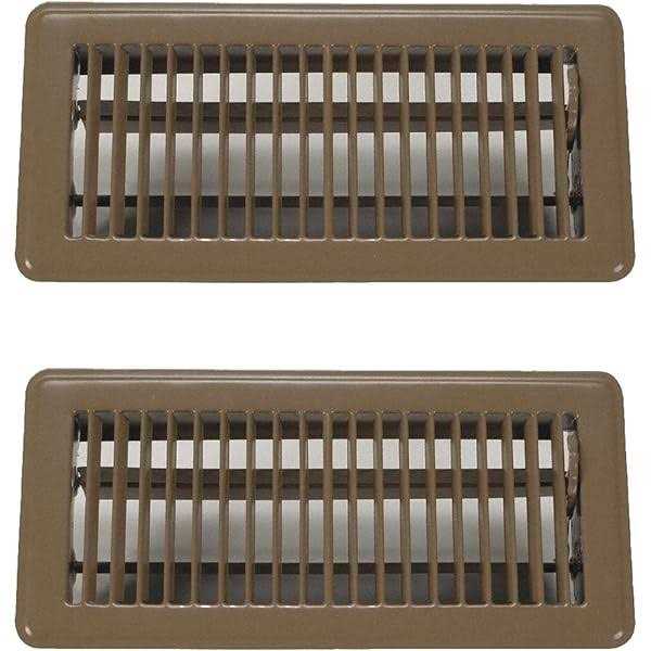 Grainger 10 x 6 Floor Register,Brown - Cheap Fitting