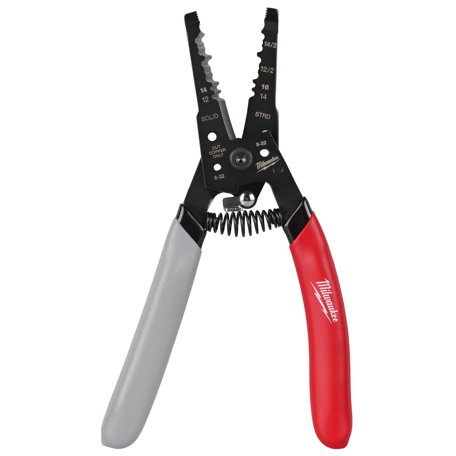 Milwaukee 12-16 AWG NM Dipped Grip Wire Stripper & Cutter 48-22-3081 - Cheap Fitting
