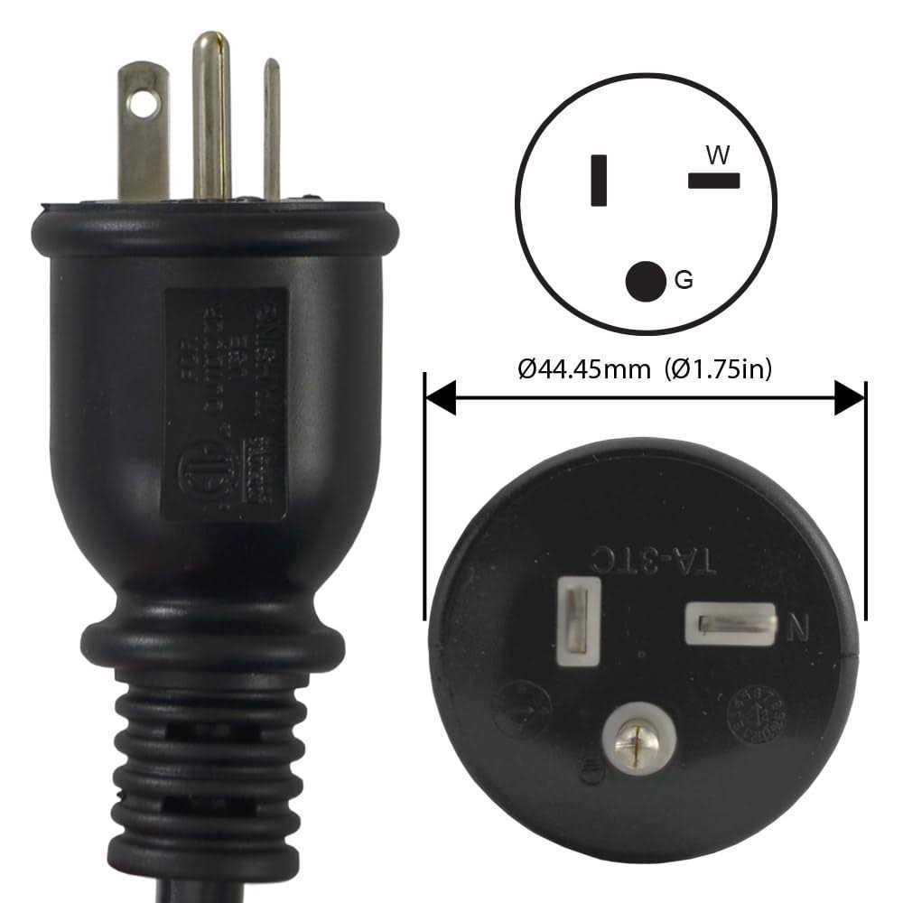 Conntek NEMA 5-20 Outdoor Extension Cord 20 Amps 125 Volts - Cheap Fitting