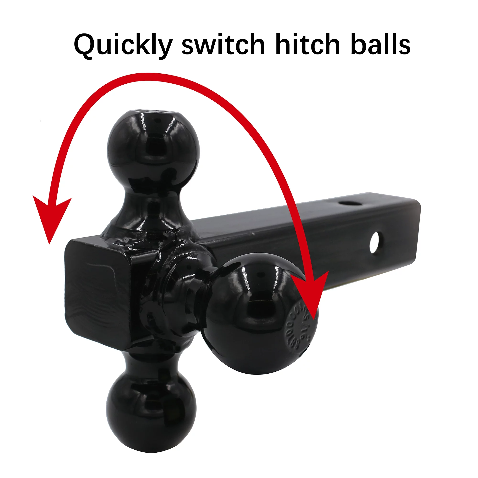 Hyper Tough Trailer Hitch Steel Tri-Ball Mount, Class III/IV Towing, Black, Automotive Accessories - Cheap Fitting