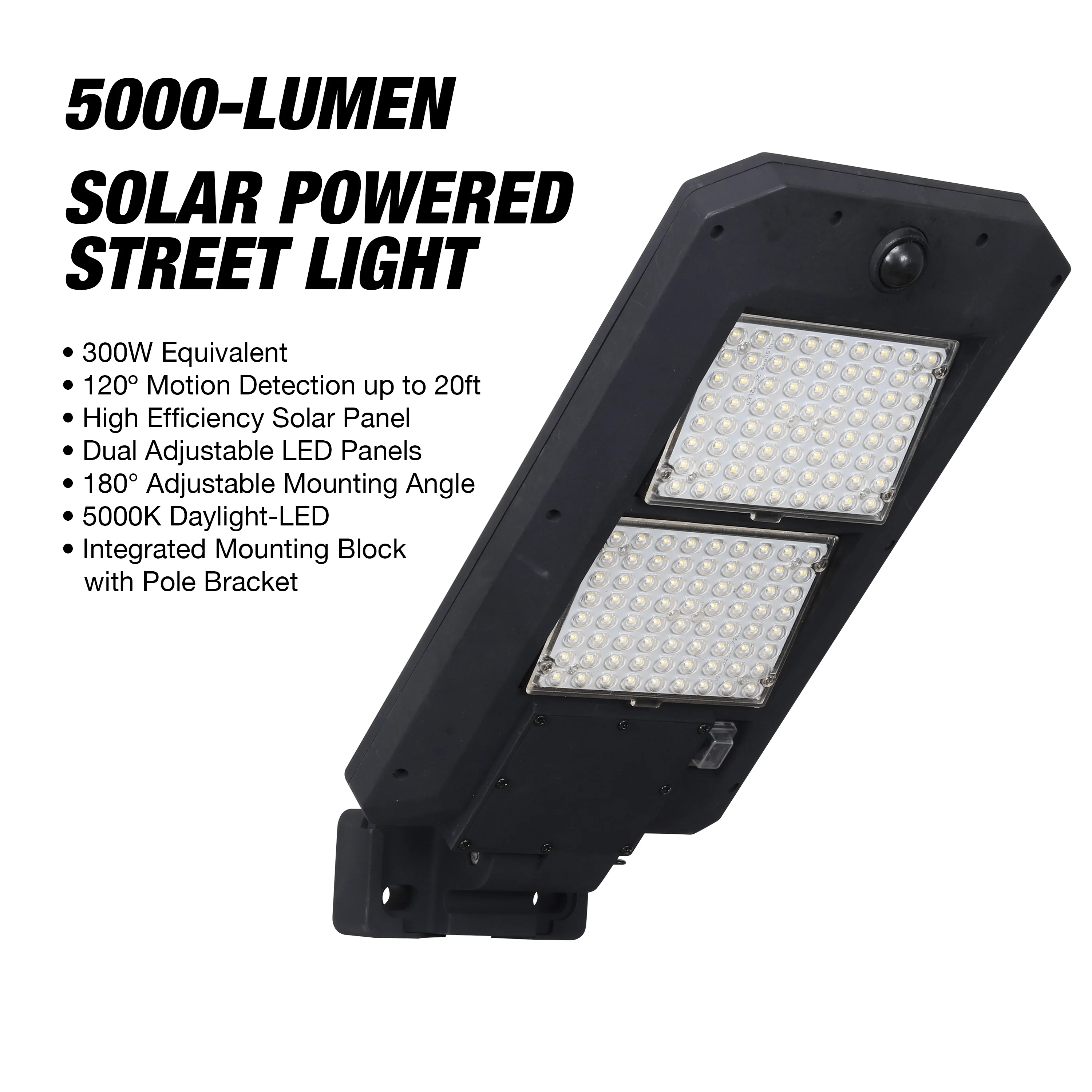 Hyper Tough 5000 Lumen Motion Sensor Solar Street Light - Cheap Fitting