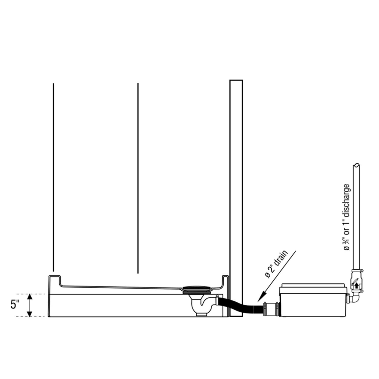 Saniflo 010 Sanishower Drain Pump - Cheap Fitting
