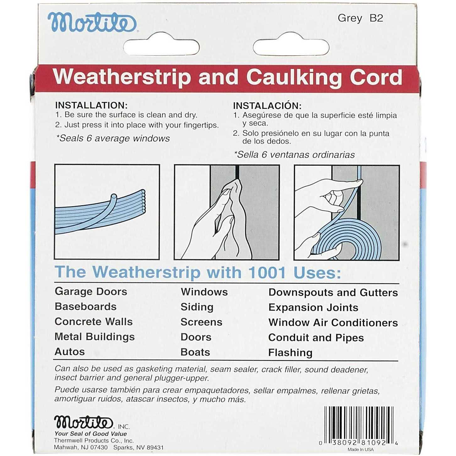 Frost King Mortite Gray Caulking Cord - Cheap Fitting